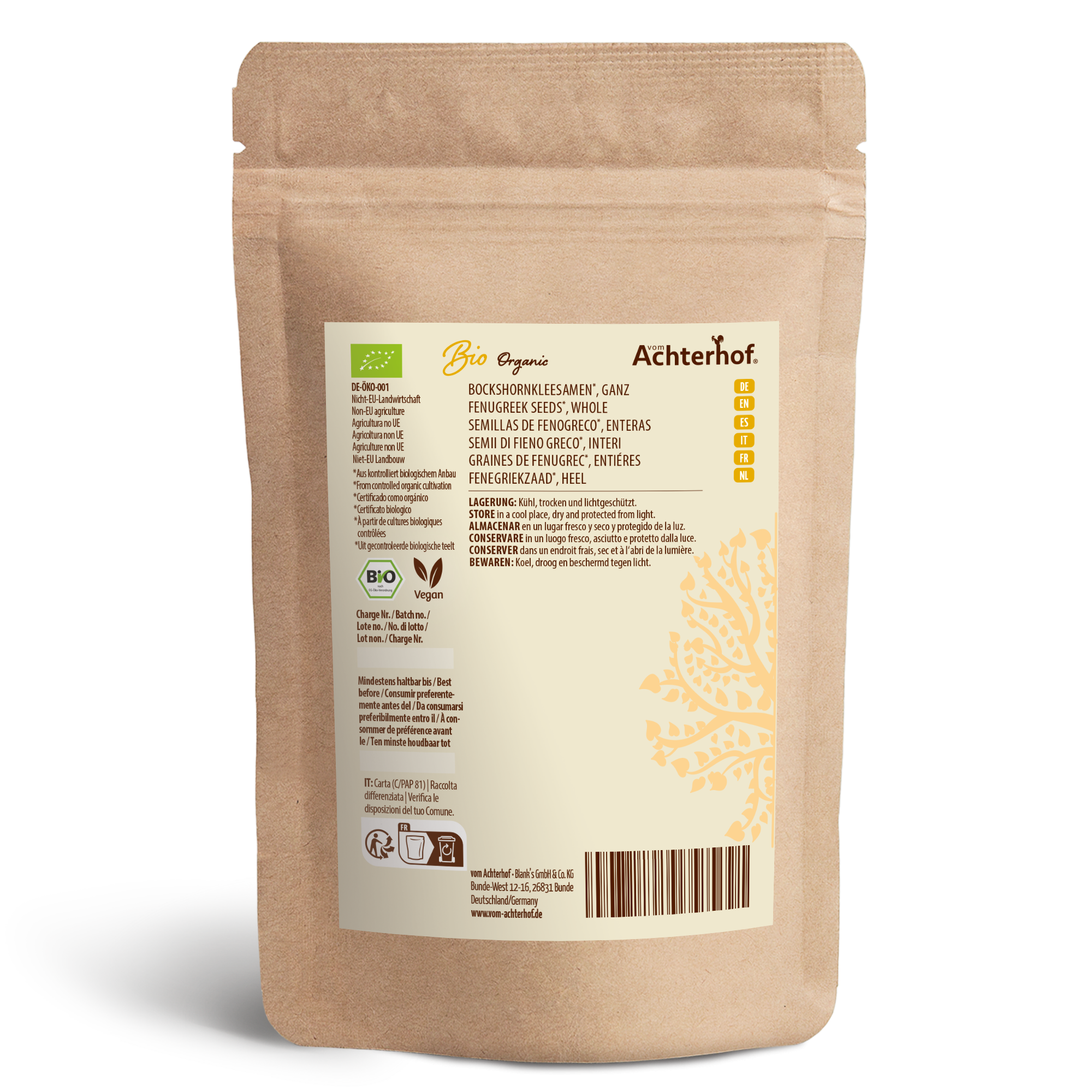 Bockshornkleesamen ganz Bio (500g)