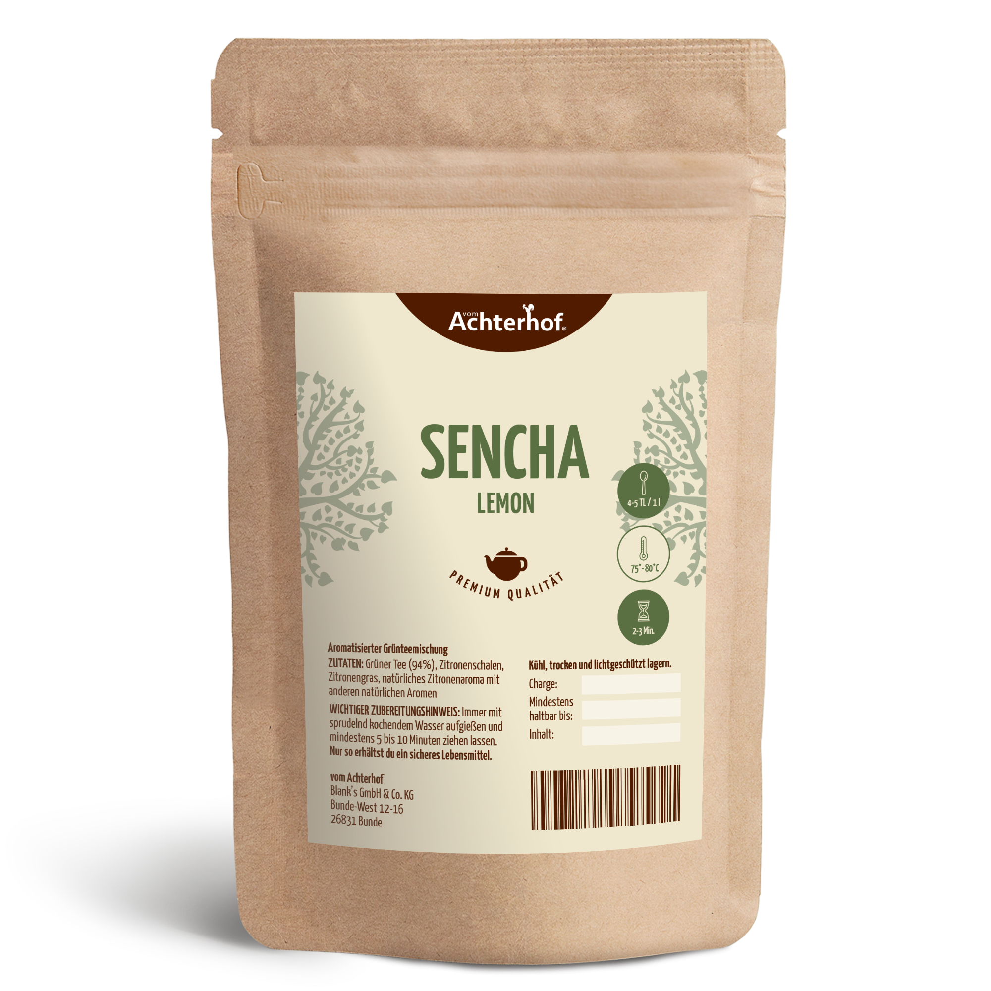 Grüner Tee Sencha Lemon (100g)
